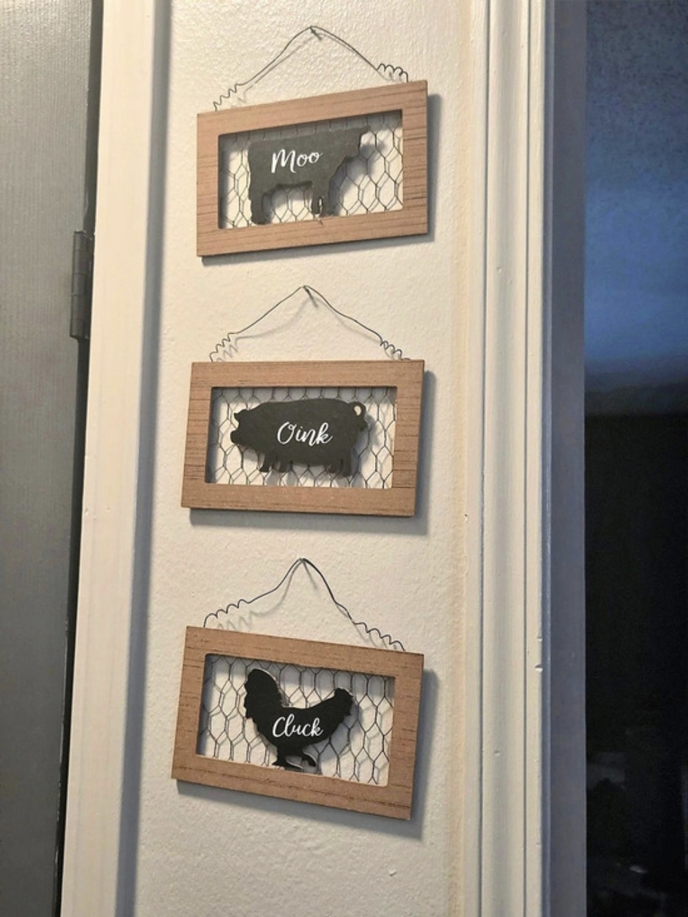 Farmhouse Farm Animal Wall Decor Set Brown & Black